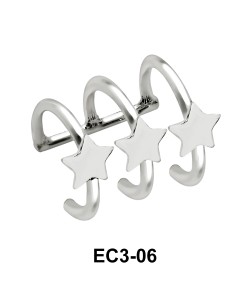 Ear Cuff Cute Triple Star EC3-06